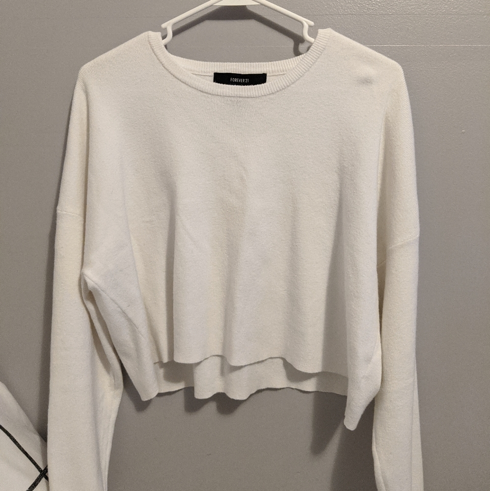 Forever 21 - White Crop Sweater